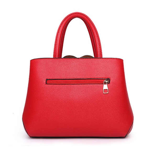 3D Flower PU Leather Handbag/Shoulder Bag/ Messenger Bag / Crossbody Bag (Red) - Picture 4 of 9